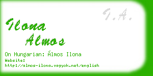 ilona almos business card