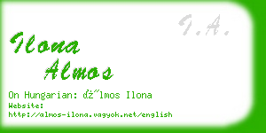 ilona almos business card